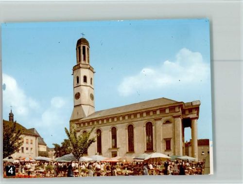Frankenthal Wochenmarkt Marktszene Kirche