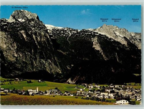 Abtenau Ortsansicht gegen Gr. Breitstein Wieswand Scherwand Rotwand