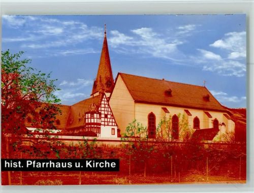 W5593 Pommern , Mosel Histor. Pfarrhaus und Kirche Kirche FOTO KEINE AK