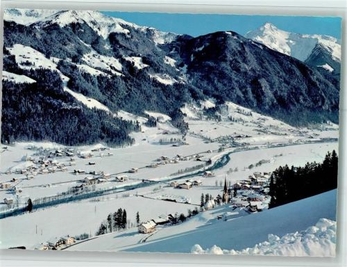 Hippach-Schwendberg Blick von der Höhenstraße gegen Ahornspitze Winteraufnahme