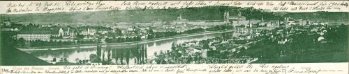 Passau Panorama Innseite, 1903, Faltungen leicht angerissen