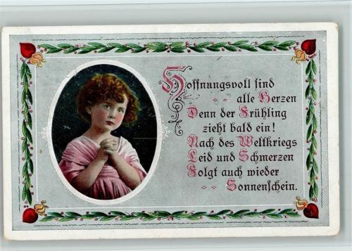 Mädchen betet Hoffnungsvoll sind alle Herzen