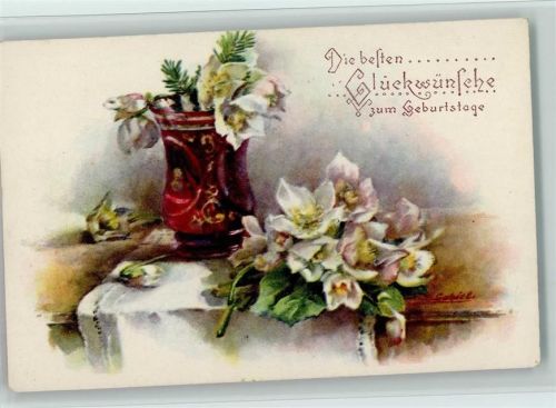 Weisse Lilien in Burgunder Vase