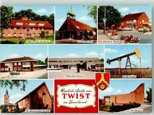 Twist Altenheim St. Anna ev. Kirche Auf dem Bult Kreissparkasse Schulzentrum Ölpumpe St. Georgspfarrkirche St. Ansgar