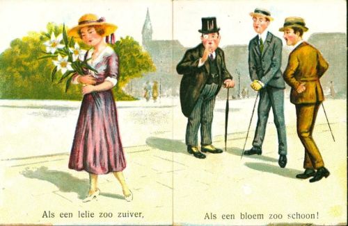 Liebespaar, Lithographie, niederländisch