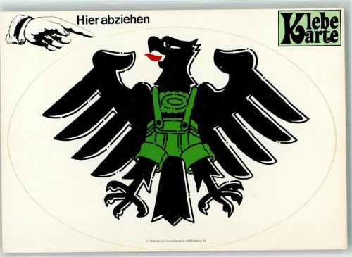 Aufkleber Bundesadler Lederhose