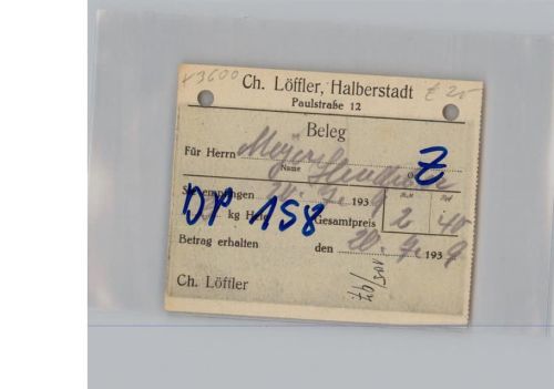 Halberstadt Beleg, Ch. Löffler
