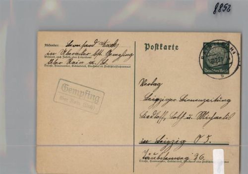 Gempfing Landpoststempel
