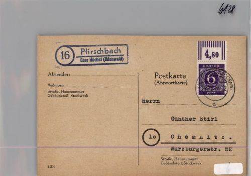 Pfirschbach Landpoststempel
