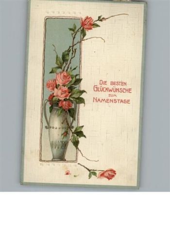 Blumen Namenstag Prägekarte