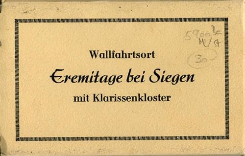 Siegen Klarissenkloster Eremitage Lot mit 12 Foto AK als Leporello in Originalumschlag