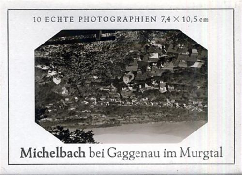 Michelbach Lot mit 10 Fotos 7,4 x 10,5 cm im Originalumschlag Farbschattirung auf dem Scan