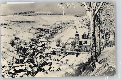 Lauscha Winter-Karte , Marke entfernt