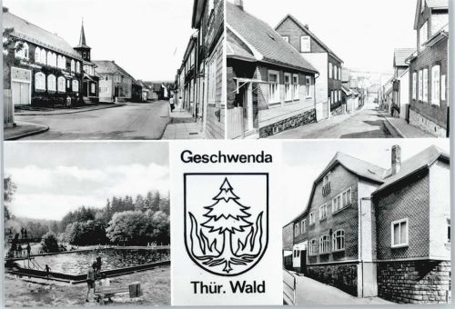 Geschwenda Schwimmbad Gaststätte Thüringer Wald Waldsbergstraße Gaststätte Roter Hirsch