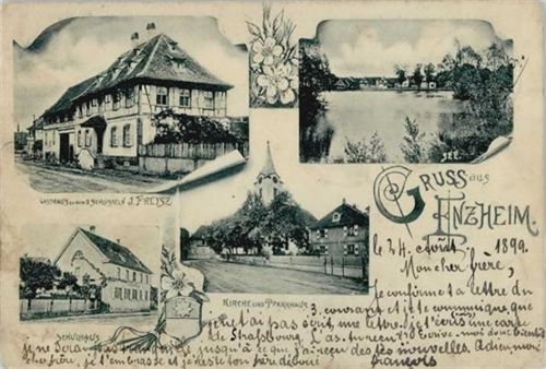 Enzheim (6741) Gasthaus zu den zwei Schüsseln 1899 II (Ecken)
