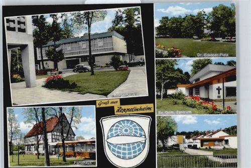 Zeppelinheim Platz Kirche Bürgerhaus Auto