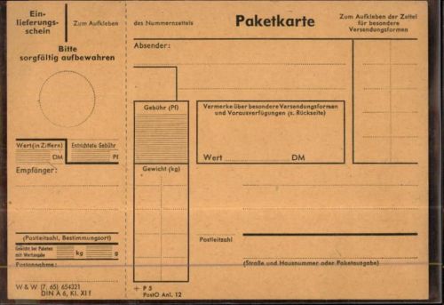 Paketkarte