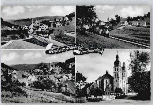 Padberg Feld Berg Haus Baum Kirche