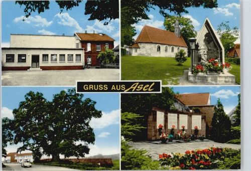 Asel Denkmal Blumen Auto Haus Baum