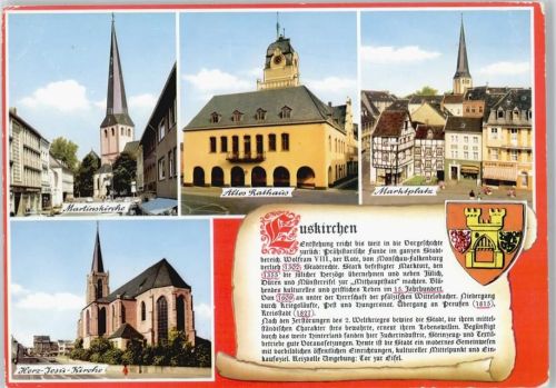 Euskirchen Marktplatz Rathaus Kirche Fußgänger