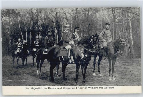 mit Kronprinz Wilhelm zu Pferd