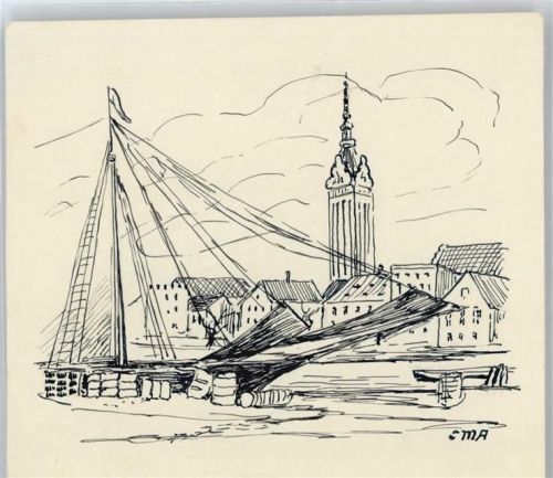 Elbing Handgemalt