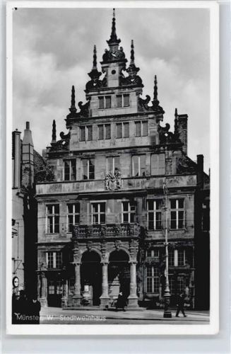 Münster Weinhaus Balkon Fußgänger
