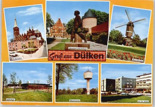 Dülken Mühle Denkmal Rathaus Auto Turm Schwimmbad