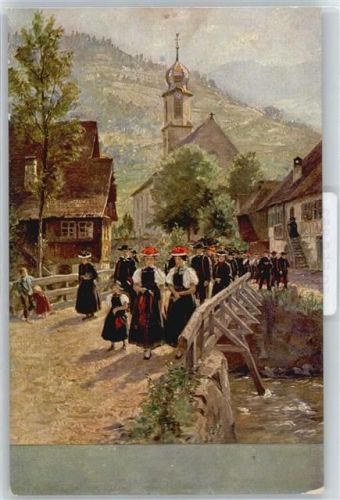 W.Hasemann , Kirchgang Gutach
