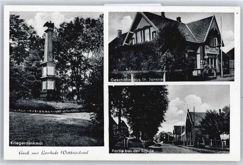 Leerhafe Denkmal, An der Schule, Geschäftshaus Janssen