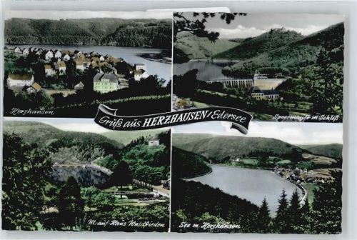 Herzhausen See Baum Haus Panorama