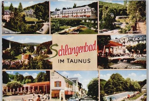 Schlangenbad Kurgarten Kurhaus Auto Schwimmbad Baum