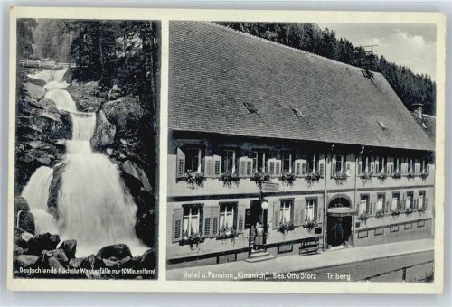 Triberg Hotel und Pension Kimmich Bes. Otto Storz, Wasserfall