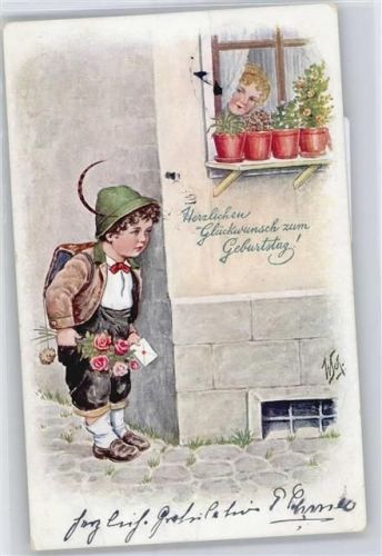 Junge mit Rosen