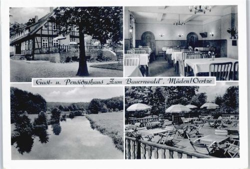 Müden gel. 28.7.56, Gast- u. Pensionshaus zum Bauernwald Inh. E. Dickow