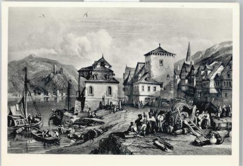 Koblenz Künstlerkarte, See, Bote