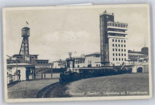 Düsseldorf Gesolei, Liliputbahn, Feuerwehrturm