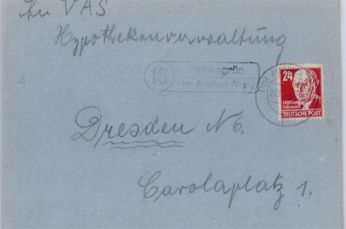 Auerbach Landpoststempel Holzengrün 18, Auerbach
