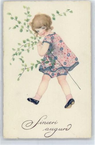 Mädchen mit Zweigen
