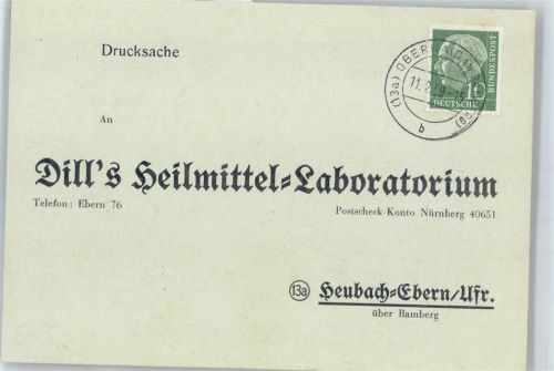 Heubach Dill's Heilmittel , Stempel Oberhaid