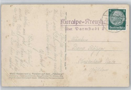 Felsberg Landpoststempel Kuralpe Kreuzhof