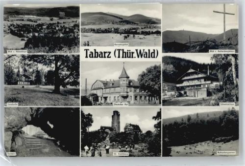Tabarz Inselberg, Hübelskopf, Tanzbuche, Deutscher Hof, Schweizer Haus,