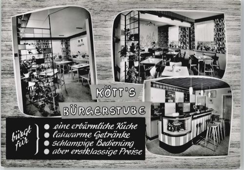 Bad Lippspringe Gaststätte Kött´s Bürgerstube