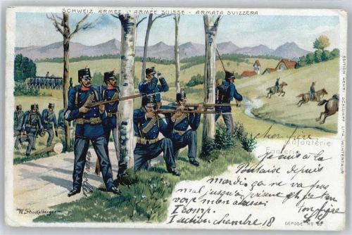 Infanterie , sign. W.Stückelberger