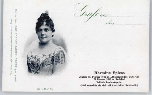 Spiess, Hermine , Serie Das grosse Jahrhundert No. 65