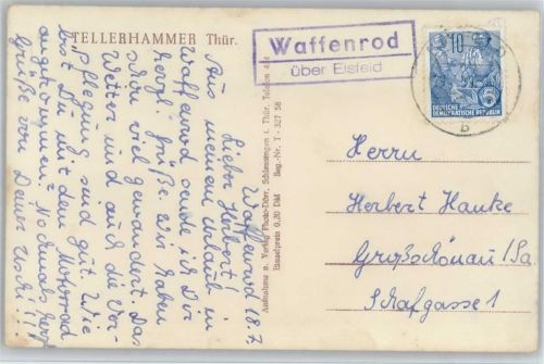 Waffenrod Landpoststempel, Tellerhammer