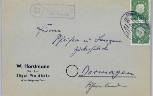Waldhöfe Landpoststempel