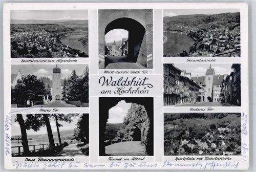 Waldshut Gesamtansicht, Oberes Tor, RHeinpromenade, Tunnel, Unteres Tor