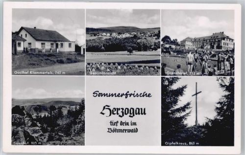 Herzogau Gasthof Klmmenfels, Gesamtansicht, Gipfekreuz, Grenzhotel