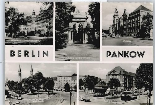 10115 O1100 Berlin, Pankow - Rathaus, Breite Straße, Schule, Bürgerpark, Vinetastraße